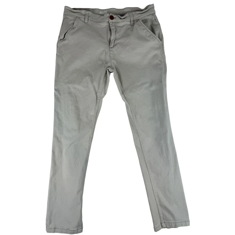 Mugsy Jeans Teddys Chino Pants Mens 36x32 Khaki Tan Stretch Casual K3PNLK